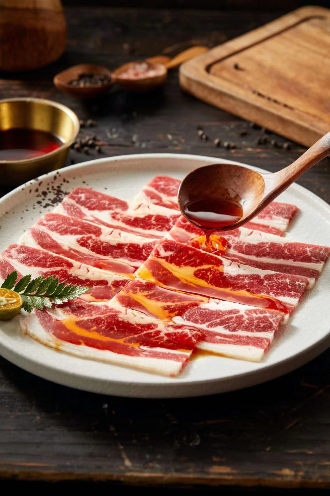浇汁牛肉条